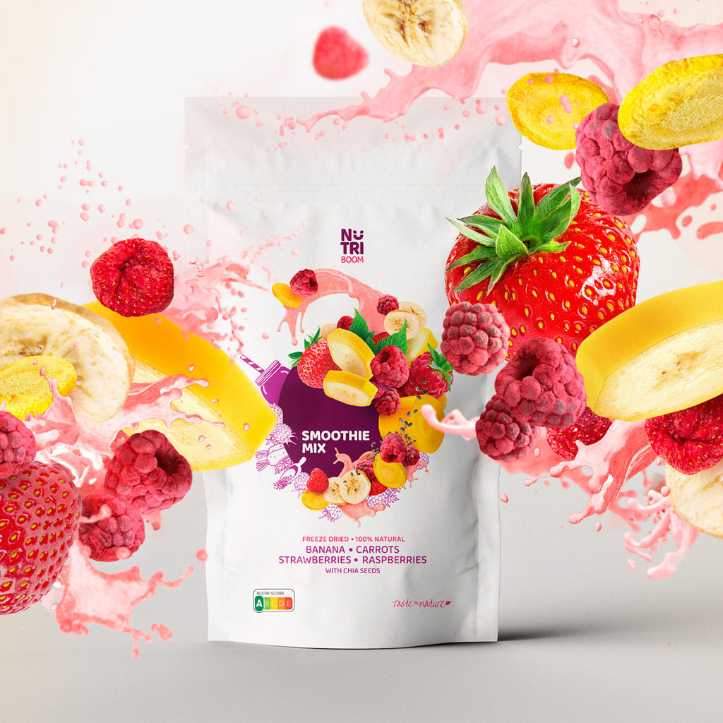 Shape Up smuuti Blend – banaanid, vaarikad, porgandid, maasikad
