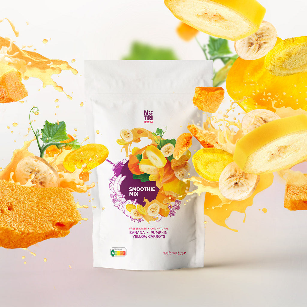 Glory smuuti Blend – banaanid, kõrvitsad, kollased porgandid